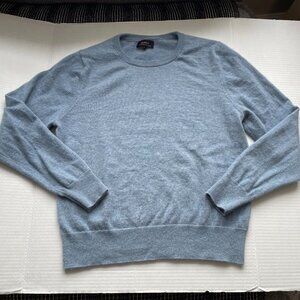 Quince 100% Mongolian Cashmere Sweater Crewneck Heather Blue Womens Size Large